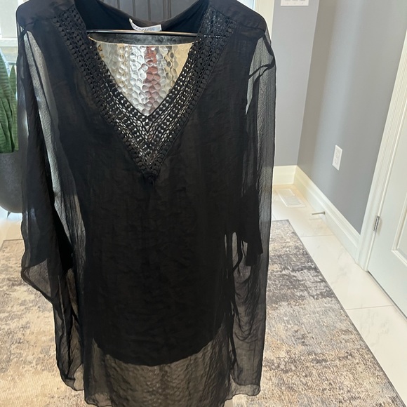 PARADISE SWIM best black pool dress classy sexy size small dressing rich - Picture 12 of 17